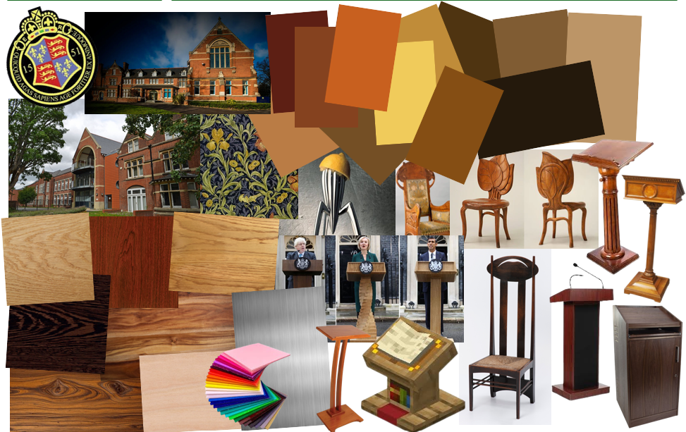 Visual research mood board