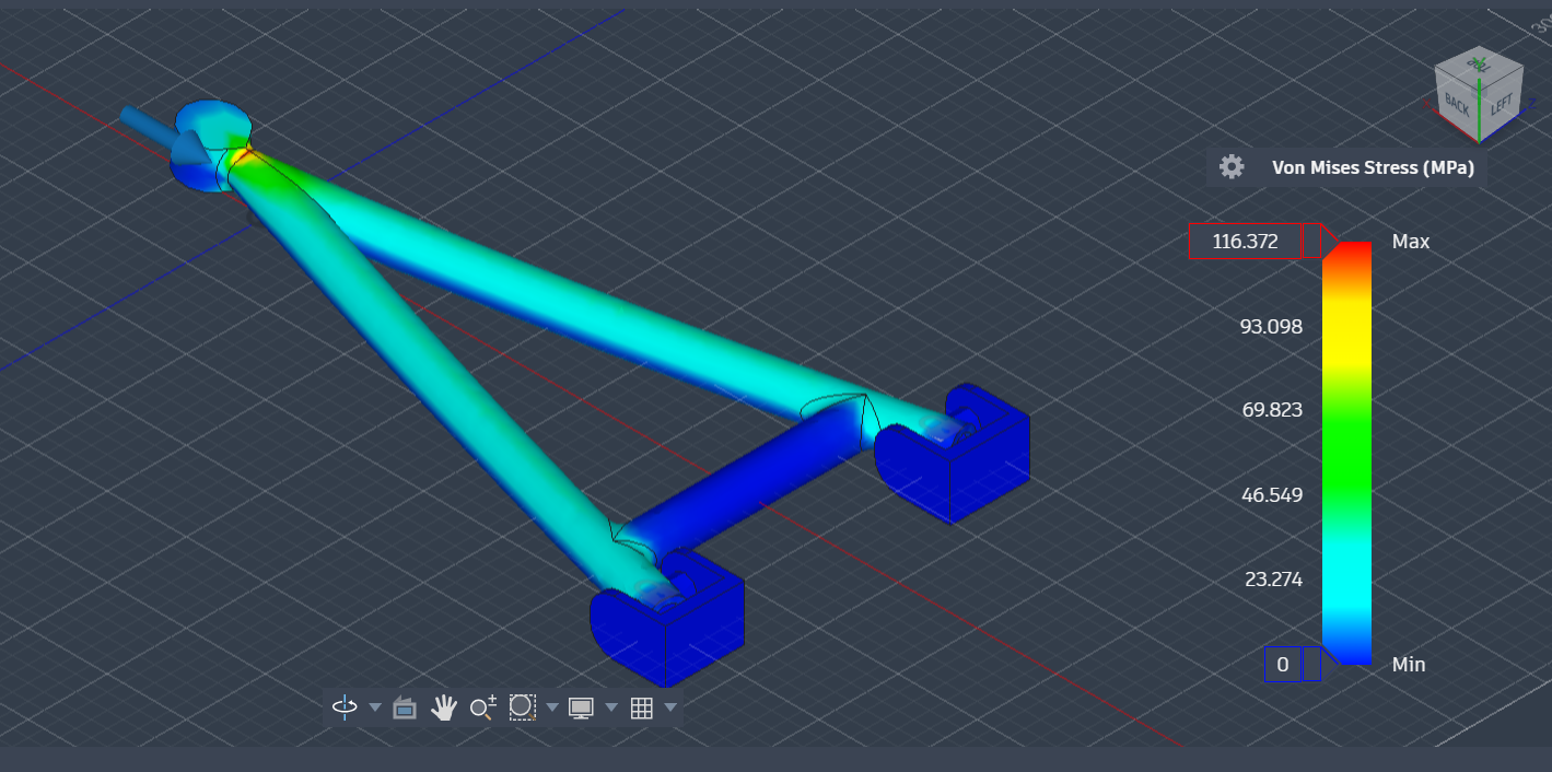 V4 Von Mises stress plot
