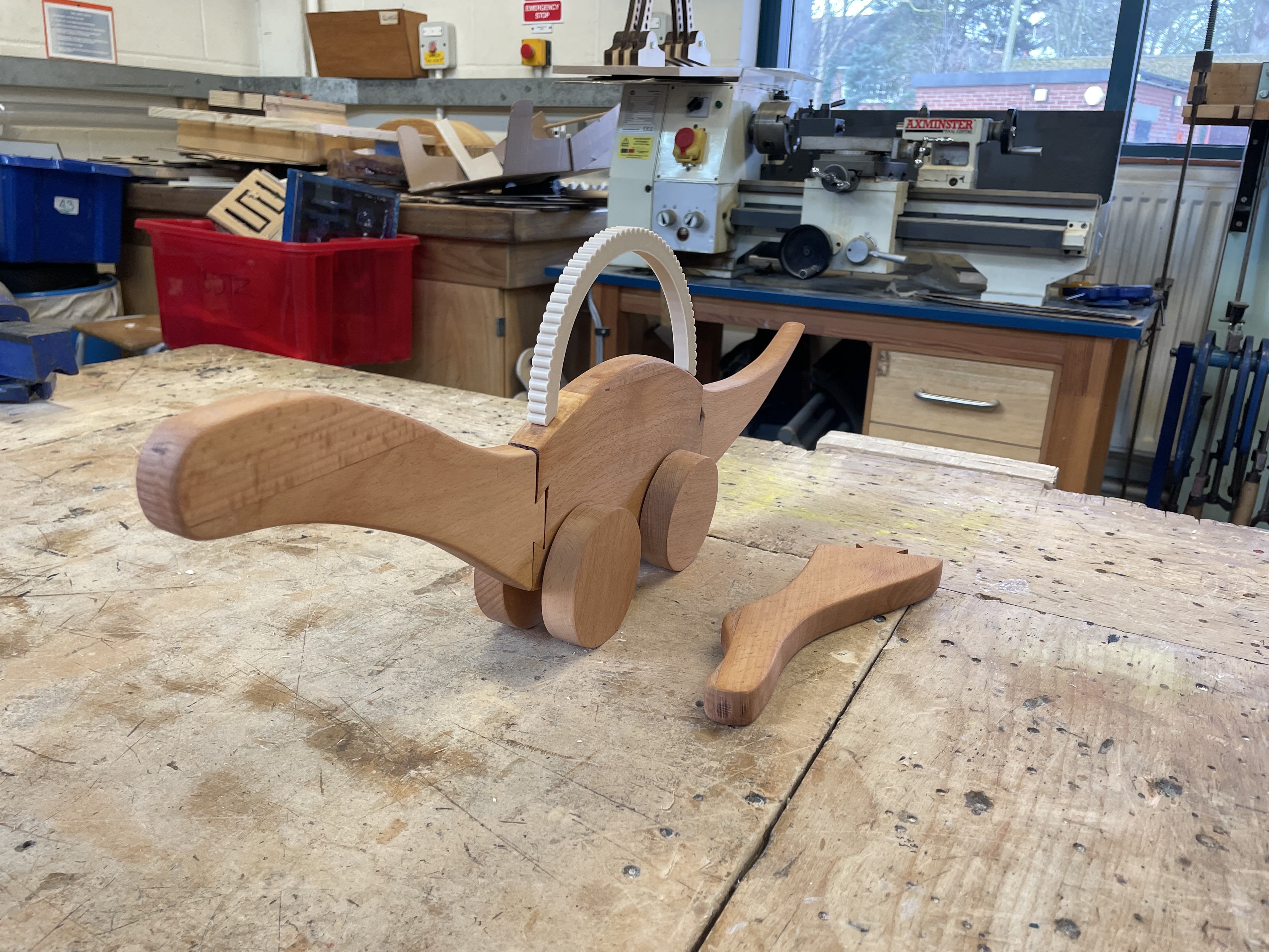 Completed toy in the workshop before submission