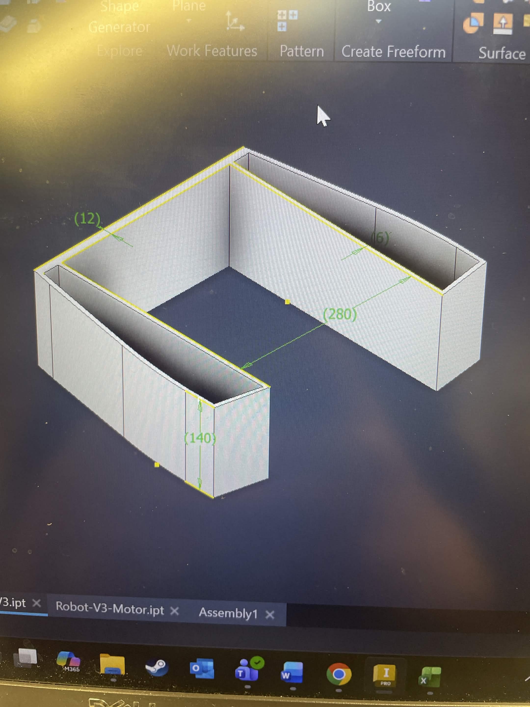 Chassis CAD model in Autodesk Inventor