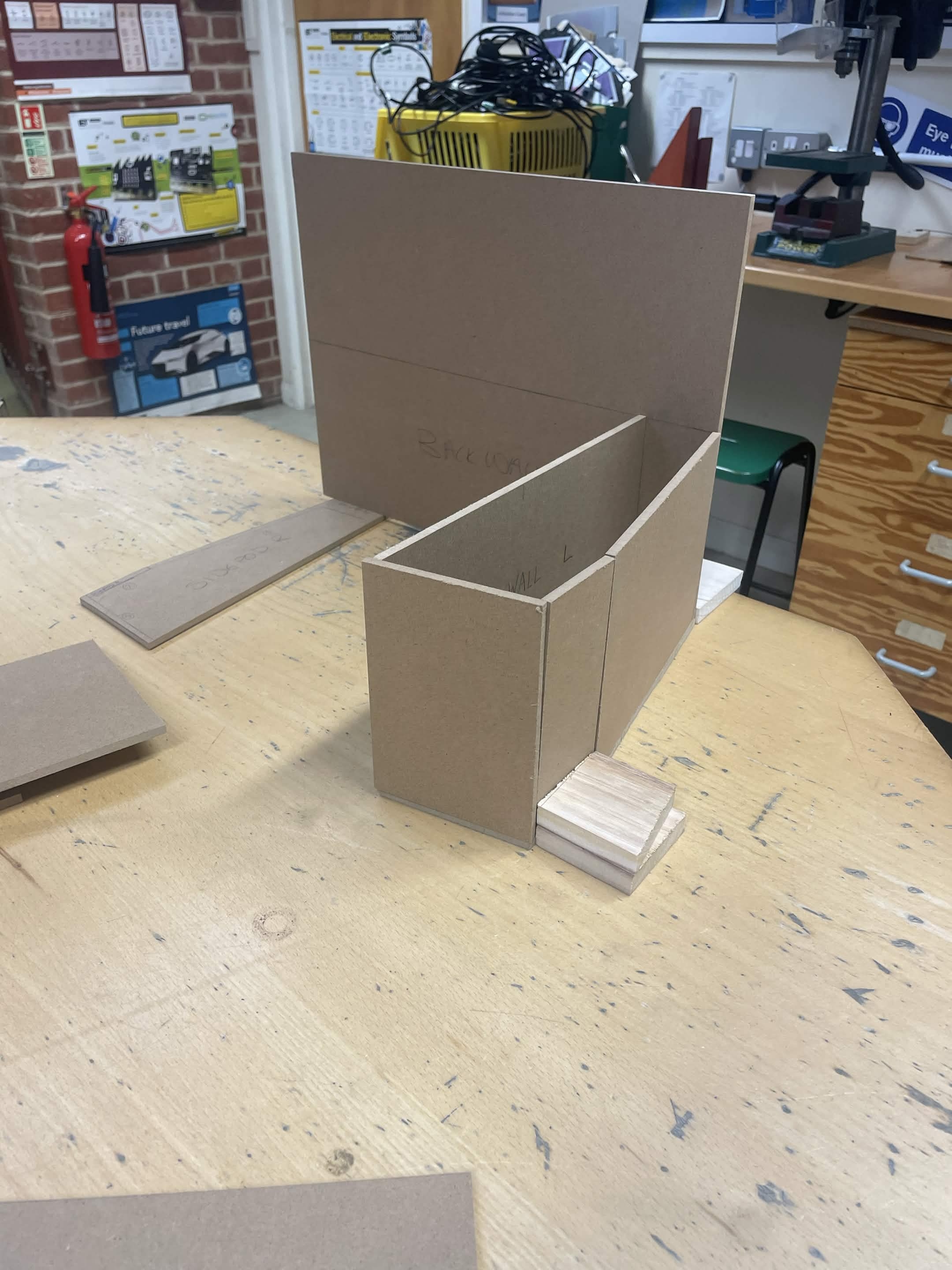 Early chassis assembly on the workbench