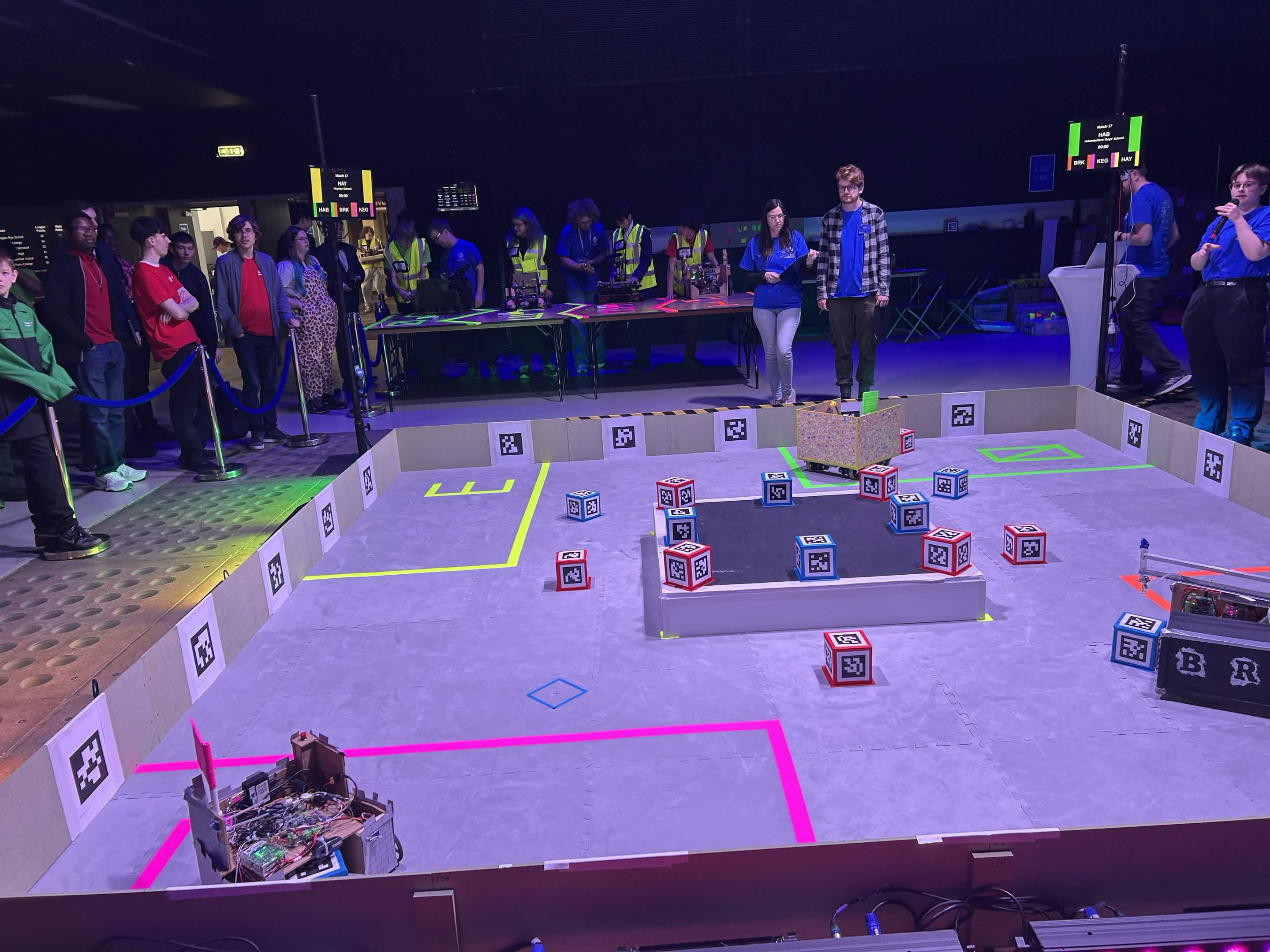 Student Robotics 2026 competition arena at the University of Southampton